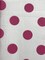 1 Yard White Poly Cotton Fabric with Fuchsia Dots Vibrant Polka Dot Fabric for Sewing, Crafts & Home Decor 59/60 Inches